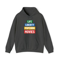 Life, Liberty, Popcorn, Movies - Hooded Sweatshirt