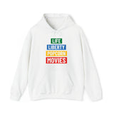 Life, Liberty, Popcorn, Movies - Hooded Sweatshirt