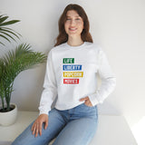 Life, Liberty, Popcorn & Movies Crewneck Sweatshirt