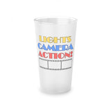 Lights, Camera, Action - Frosted Pint Glass