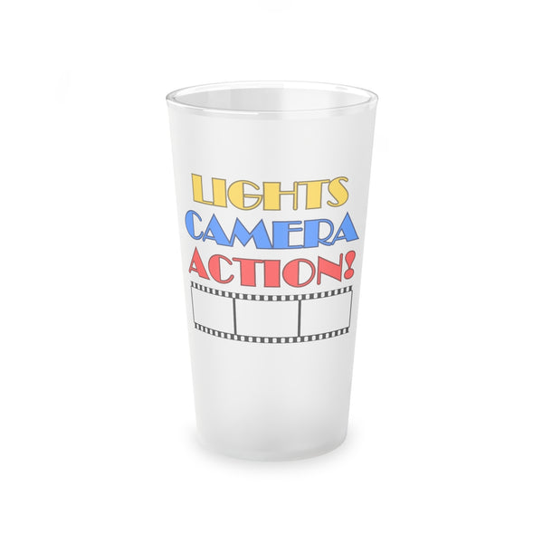 Lights, Camera, Action - Frosted Pint Glass