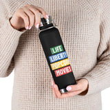 Life, Liberty, Popcorn & Movies - Insulated Water Bottle, 22oz