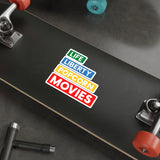 Life, Liberty, Popcorn & Movies - Vinyl Stickers